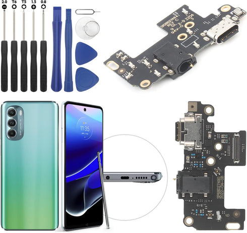 Dock Connector for Motorola Moto G Stylus 5G 2022 USB Charging Port Flex Cable Replacement with Tools