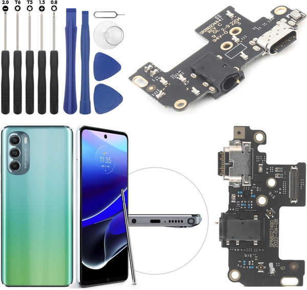 Dock Connector for Motorola Moto G Stylus 5G 2022 USB Charging Port Flex Cable Replacement with Tools