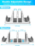 JARLINK 4-in-1 Adjustable Vertical Laptop Stand Holder, Aluminum Dual Slots Organizer for MacBook and Gaming Laptops