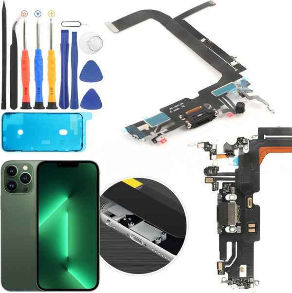 YWLRONG Dock Connector for iPhone 13 Pro Max, Charging Port Flex Cable Replacement with Tools