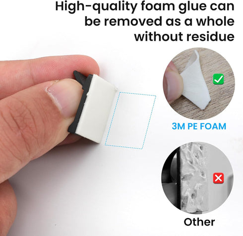 30 Pcs Small Black Adhesive Cable Clips for Cord Management, Under Desk Nightstand Phone PC Charger Plug Speaker TV