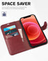 TUCCH 12 12/12 5G, Wallet Case for iPhone Pro, RFID Blocking Card Slot TPU Interior Protective Case, Magnetic Folio