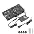 Dual 120mm High CFM Computer Fans with AC Plug, AC 110V -