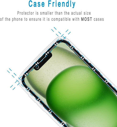 HPTech 2 Pack Privacy Screen Protector for iPhone 14 - Anti-Spy Tempered Glass 6.1-inch, Anti Scratch