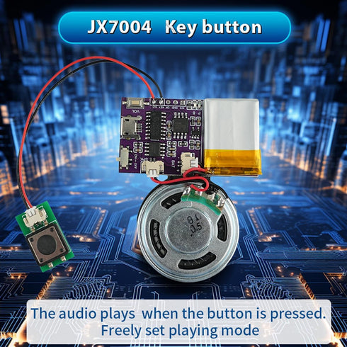 Sound Module, 16 MB Push Button Control Activated Voice Chips, MP3 Music Module for Crafts, Christmas Cards, Speaker