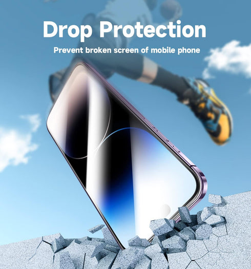 MAGIC JOHN iPhone 14 Pro 6.1" Tempered Glass Screen Protector 2 Pack, Bubble Free, HD Clear, Easy Install, Dynamic