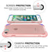ORIbox Shockproof Case for iPhone SE 2022/2020, Compatible with iPhone 8/7, with 4 Corners Protection (Pink)