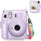 Fintie Protective Clear Case for Fujifilm Instax Mini 12 Instant Camera - Hard Shell Cover with Upgraded Film Pocket &