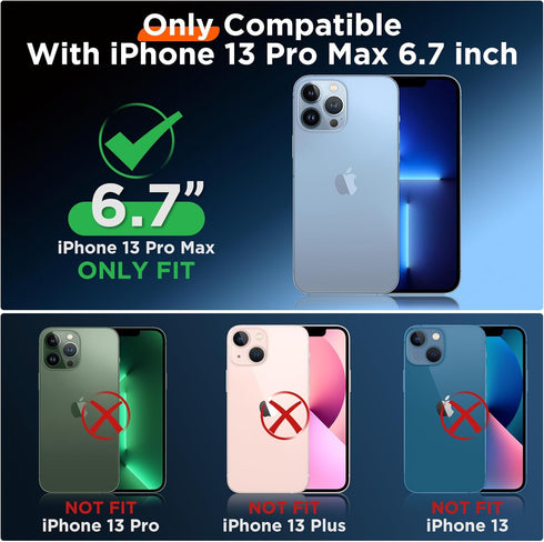 iPhone 13 Pro Max Case, Tender Pink Liquid Silicone, Slim Shockproof Design + 2X Screen Protectors, 6.7" Full Body