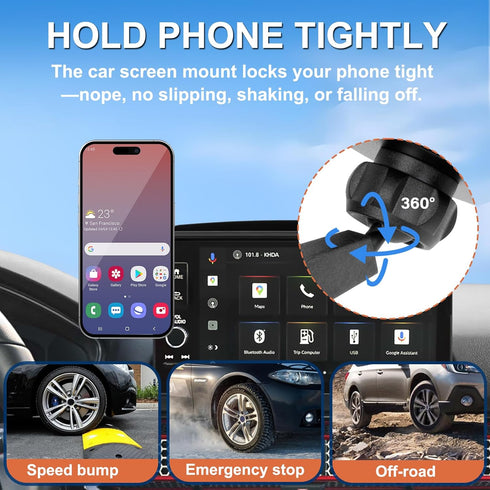 TUYICN 2022-2025 7/9-inch 360 Car Phone Holder for Honda Civic Accessories Screen Fixed Clip, Magnet Cell Phone Mount