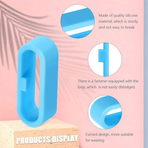 12 Pieces 20 mm Silicone Replacement Fastener Rings, Secure Loops for Smartwatch Strap Accessories, 6 Colors