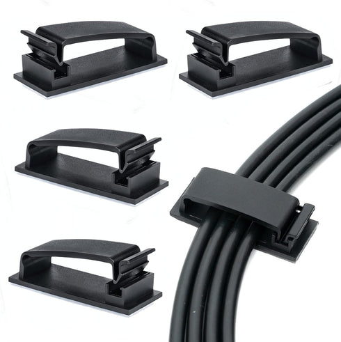 Cable Clips 50PCS, Self Adhesive Cable Management Clips, Cord Organizer Wire Clips for Home Office Car