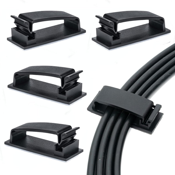 Cable Clips 50PCS, Self Adhesive Cable Management Clips, Cord Organizer Wire Clips for Home Office Car