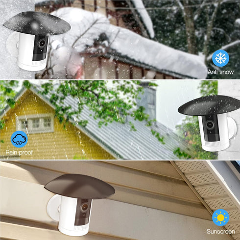 HOLACA Sun Rain Shade Camera Cover for Stick Up Cam, Camera Shield for Resistant UV Black