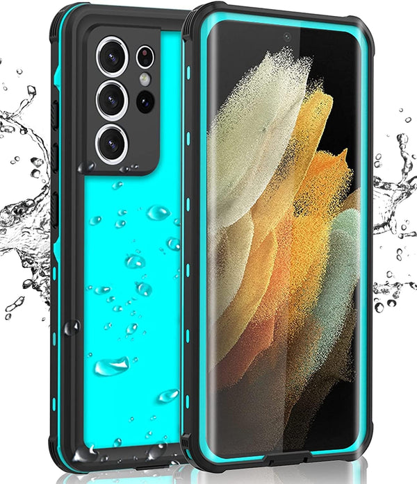 Waterproof Phone Case for Samsung Galaxy S21 Ultra, Full Body Protection with Screen Protector, Heavy Duty Rugged Cover