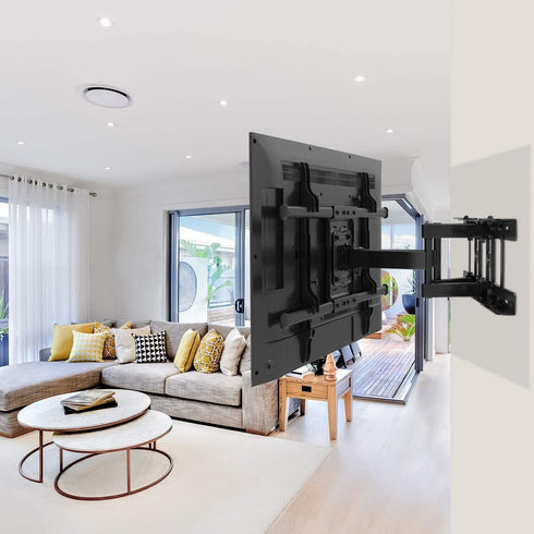 Full Motion TV Wall Mount by Pipishell, Articulating Arms for 37-75 Inch TVs, Max VESA 600x400mm, 132lbs