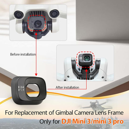 Gimbal Camera Frame Replacement for DJI Mini 3/Mini 3 Pro, Mini 3 Pro Gimbal Camera Lens Frame Cover Cap