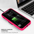 ZUSLAB Nano Silicone Case for iPhone 12 Pro Max - Shockproof Bumper Soft Full Protection Cover, Neon Pink