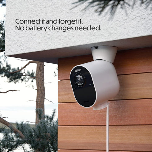 Weatherproof 25ft/7.6m Outdoor Charging Cable with Quick Charge Adapter for Arlo Ultra/Pro 3/4 & Floodlight (White)