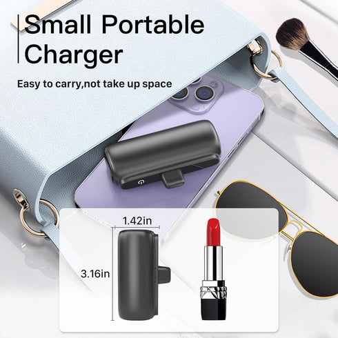 2 Pack Portable Charger iPhone, Upgraded 5500mAh Power Bank for iPhone, 20W PD Fast Charging, Ultra-Compact Travel Portable Phone Charger, Battery Pack for iPhone 14/13/12/11/X/8/7 Series