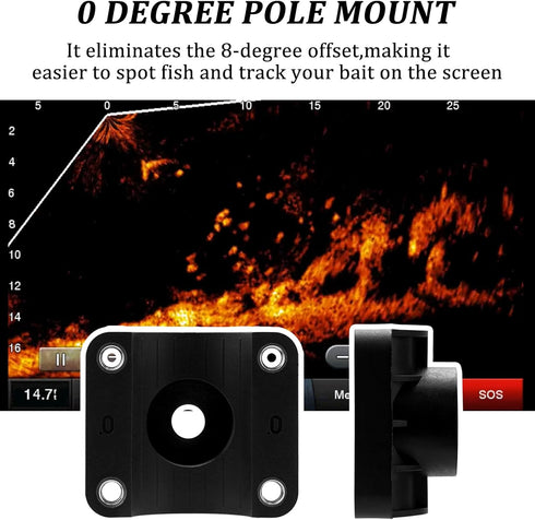 010-12676-15 Livescope Pole Mount 0 Degree Compatible with Garmin Panoptix LVS32 Transducer