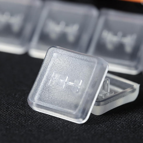 Chocfox Keycaps Low Profile PBT Keycaps for Kailh Chocolate Switch Mechanical Keyboard (Frosted Transparent White,