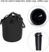 PATIKIL Camera Lens Bag, 2 Pcs 3.3" ID x 5.5" H Drawstring Pouch with Thick Neoprene, Lens Case for DSLR
