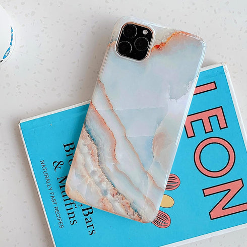 J.west iPhone 12/12 Pro Case 6.1-inch, Luxury Grey Marble Design, Ultra Slim Thin Flexible Soft Rubber TPU Cover for