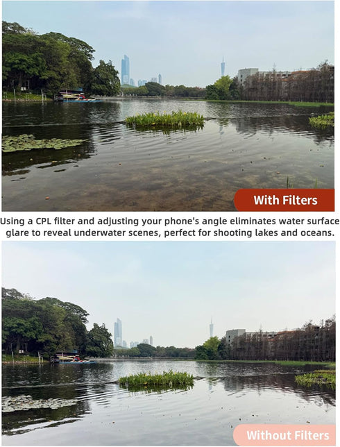 Nkmooxe 67mm 17 16 15 14 13 12 (67mm Clip-on CPL Phone Camera Lens Filter Kit, HD Circular Polarizing Filter