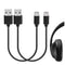 GEEKRIA USB Headphones Short Charger Cable for Bose QC Ultra, QC45, 700ANC, QC Earbuds II, USB to USB-C (1ft/30cm 2Pack)