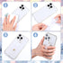 Ymapinc 2Pcs Phone Case Holder Strap, Phone Loops for Back of Phone White Silicone Kickstand Cell Phone Strap Grip