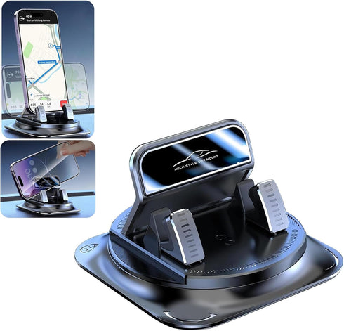 Zosgrew Dashboard Navigation Bracket, 360 Degree Rotation Automotive Phone Holder, Universal Self-Adhesive Non-Slip