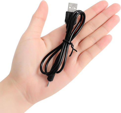 uxcell USB Replacement Charger Cable, Fast Charging Cord, DC 2mm Small Pin, 70cm, Black