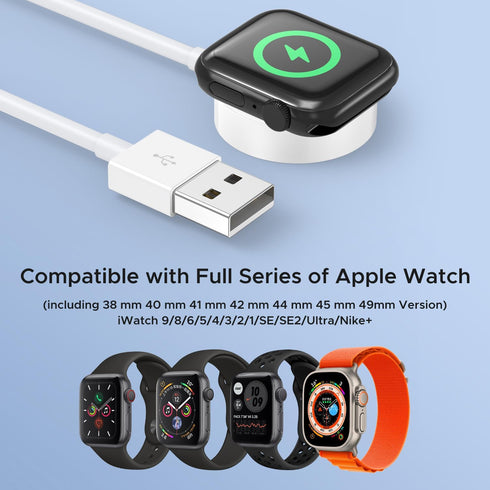 2Pack Upgraded Apple Watch Charger, Magnetic Wireless iWatch Fast Charging Cordless Cable 3.3FT