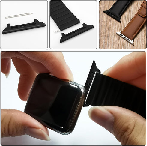 Watch Band Connector Spring Bar Adapter for Apple Watch Band Ultra 2 Ultra (49mm), Titanium & Stainless Steel with Tool