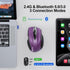 TECKNET Wireless Mouse, Rechargeable 4800 DPI Silent Mouse with 8 Buttons, Wide Compatibility (Purple)