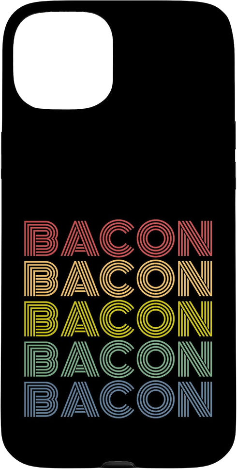 Bacon Lover Tees Bacon Bacon Bacon Retro 70s Vintage Funny Breakfast Case for iPhone 15