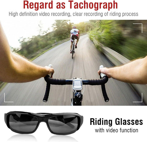 Tangxi 1080P Camera Glasses, HD Video Camera Sunglasses for Men Women, Anti Shake & Wide Angle Lens Action Camera