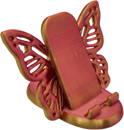 Generic Butterfly Cell Phone Stand for Desk, Coral, Decorative Phone Holder with Wings Design for Table or Nightstand