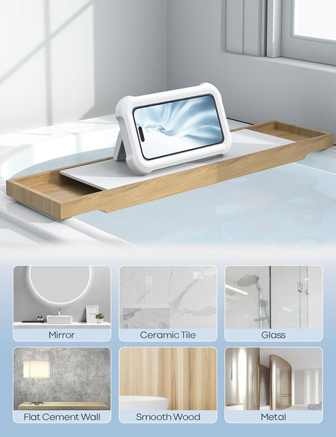 Lamicall Shower Phone Holder Waterproof - 480° Rotatable Adjustable Case Holder, Bathroom Wall Mount Stand for 4-7"
