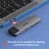 MOKiN USB C Multiport Adapter Hub for MacBook Pro/Air, 4K HDMI, Gigabit Ethernet, 2 USB, TF/SD Card Reader, 100W PD