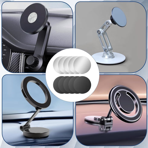 JJUNW 10 Pcs Universal Metal Plate, Adhesive Thin Metal Plates (Compatible with Magnetic Mounts), Magnet Phone Metal