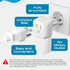 Ceptics Brazil Travel Adapter Plug, Dual USA Input - Type N (3 Pack), Ultra Compact and Safe Grounded