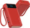 Nusyddy Portable Charger, 27000mAh 22.5W Fast Charging Power Bank with Built-in Cable, USB