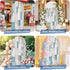 Jnbasdffb 7.2 Abstract Blue Brown Wedding Arch Cover,Stretchy Spandex Arch Backdrop Stand Covers FT,Oil Painting Simple