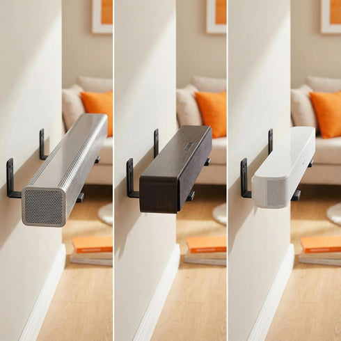 TERDEWE Depth Adjustabl Soundbar Wall Mount Bracket for Samsung, Sony, LG, Vizio, Bose, JBL and More Sound Bar Mounts