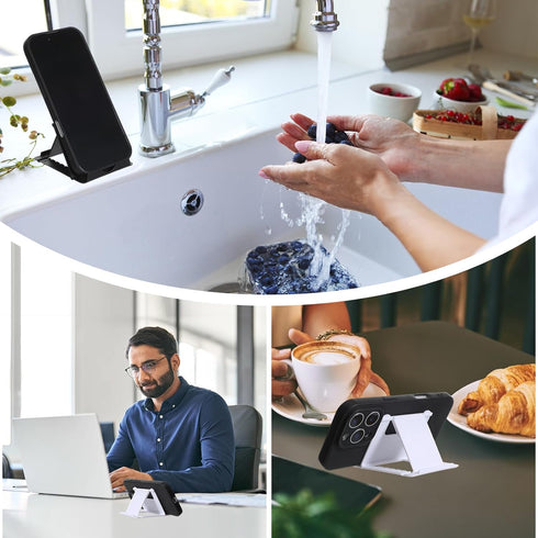 Ymapinc 4 Pcs Foldable Cell Phone Holder for Desk, Adjustable Desk Cell Phone Stand, Universal Mobilephone Stand