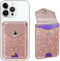 Self Adhesive Card Holders for Back of Phone, Cute Leather RFID Phone Wallet Pockets with Snap, Slim Card Holders
