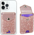 Self Adhesive Card Holders for Back of Phone, Cute Leather RFID Phone Wallet Pockets with Snap, Slim Card Holders