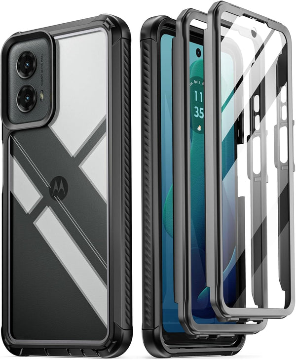 Shop Poetic Guardian Case for Motorola Moto G 5G 2024 - Full-Body Shockproof, 20FT Drop Tested, Black/Clear, Built-in